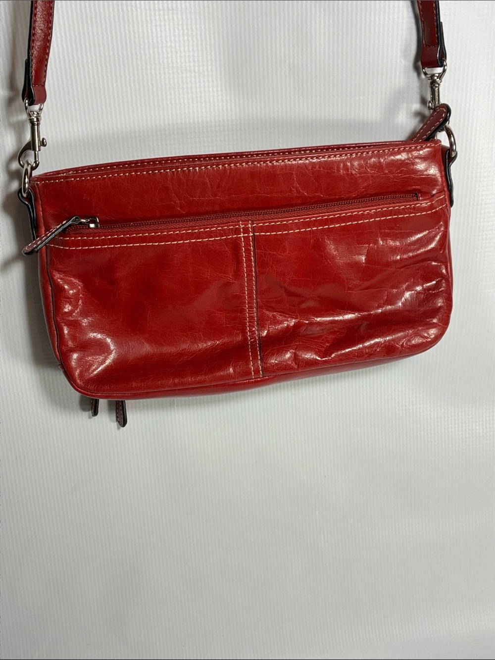 Giani Bernini Red Leather Crossbody Shoulder Bag